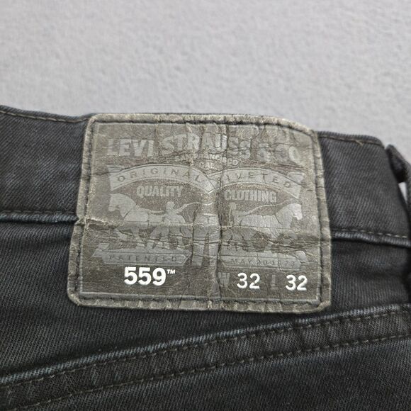Levi's 559 Men 32X32 (34X30) Black Straight Leg Jeans - Picture 6 of 13